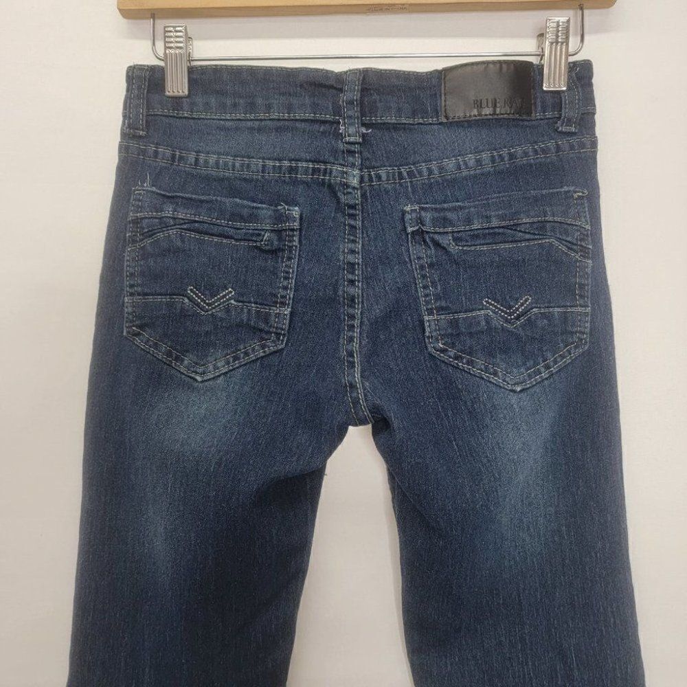 𝅺BLUE Rag Dark Wash Straight Leg - Picture 6 of 11